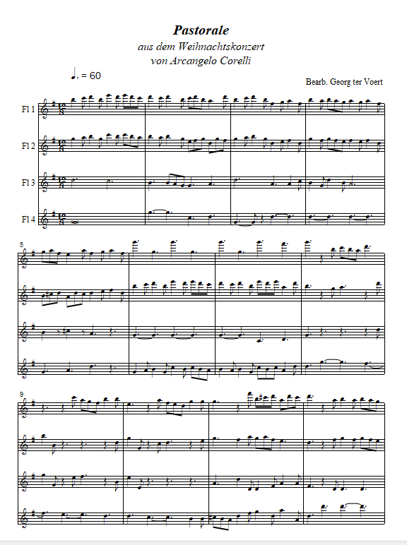 Corelli Flötenquartett