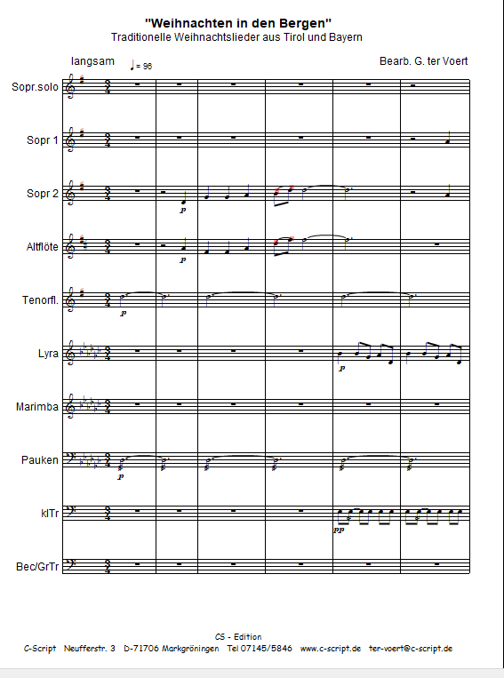 Weihnachten in den Bergen