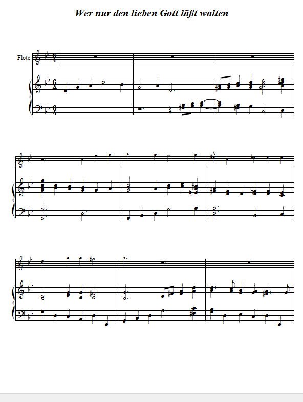 Wer nur den lieben Gott läßt walten