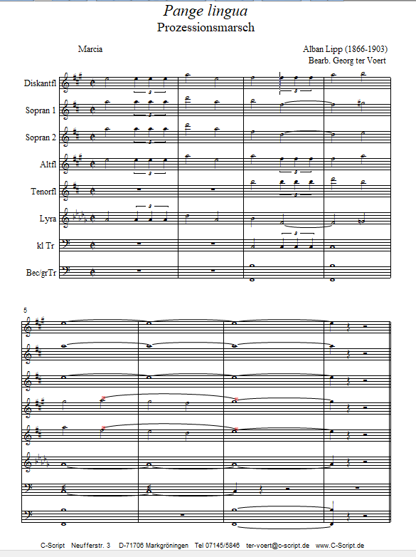 Prozessionsmarsch Pange Lingua