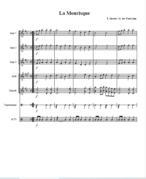 La Mourisque, Mohrentanz