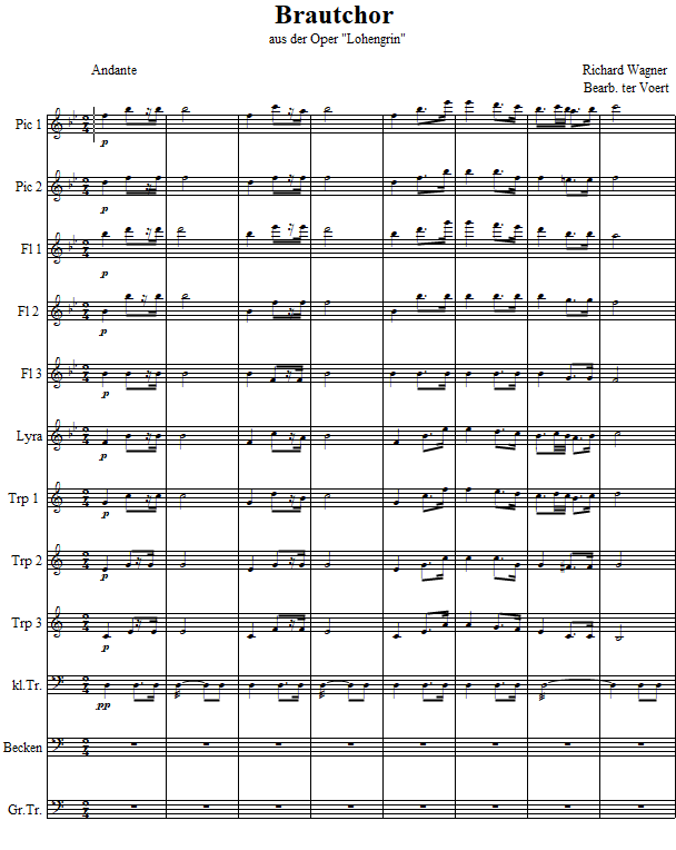 Brautchor aus der Oper Lohengrin