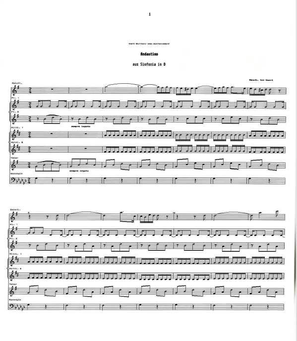 Andantino für Sopranflöte solo und Spielmannszug