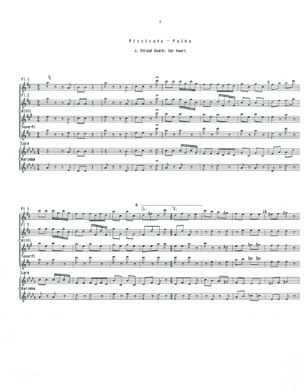 Pizzicato-Polka Quintett