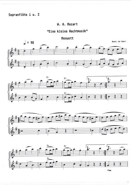 Menuett aus Eine kleine Nachtmusik