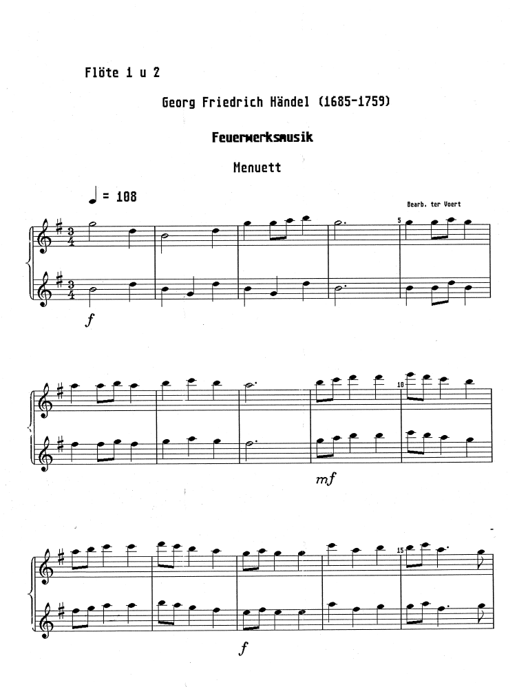 Menuett aus der Feuerwerksmusik