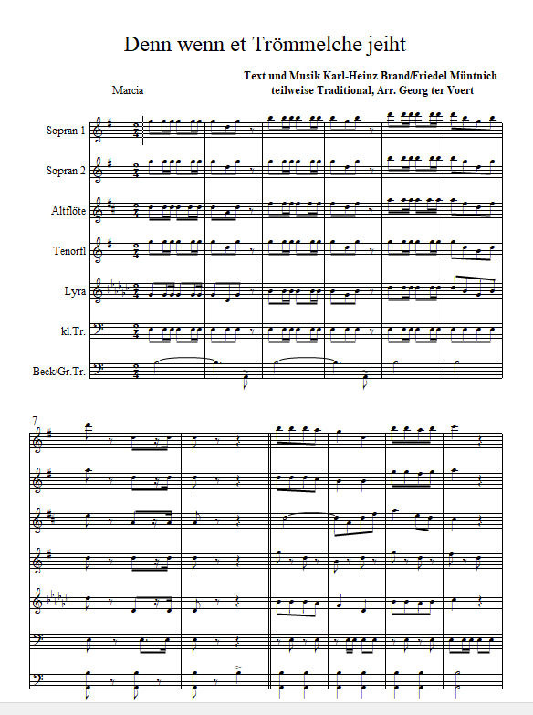 Denn wenn et Trömmelche jeiht