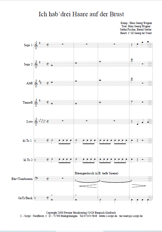 Ich hab drei Haare auf der Brust