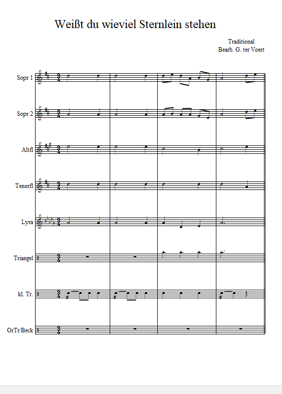 Weißt du wieviel Sternlein stehen