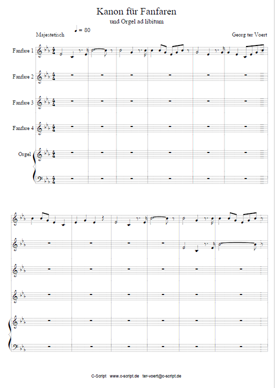 Kanon zur Eröffnung