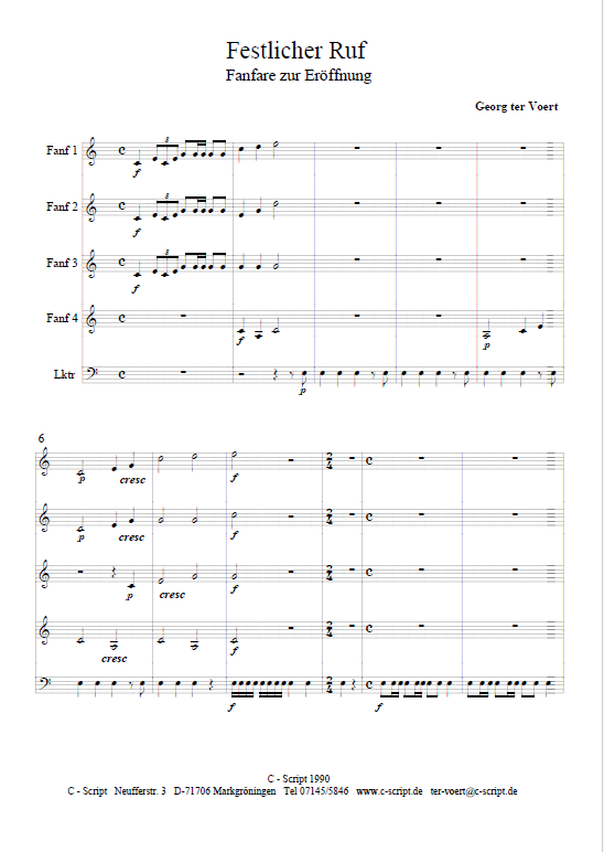 Festliche Eröffnungsfanfare