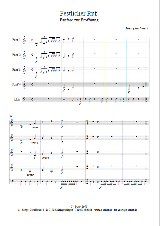Festliche Eröffnungsfanfare