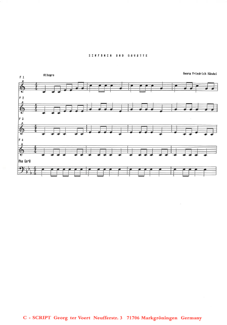 Sinfonia und Gavotte