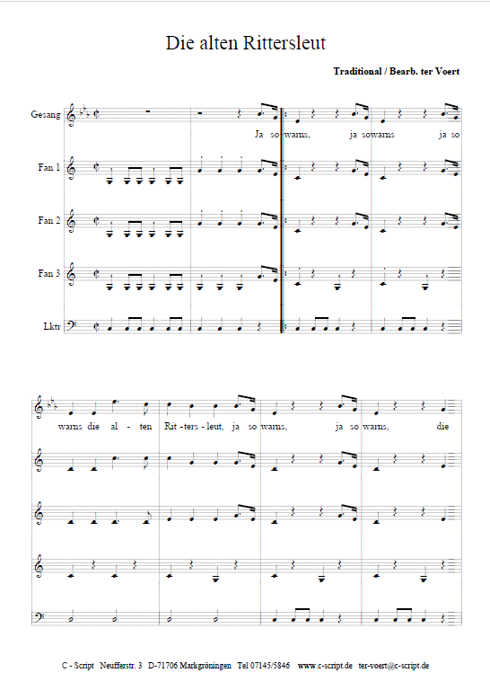Die alten Rittersleut (Ja so warn's)