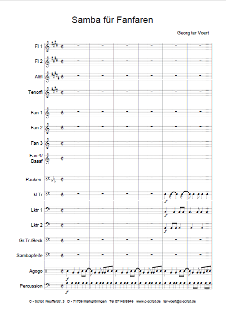 Samba für Fanfaren