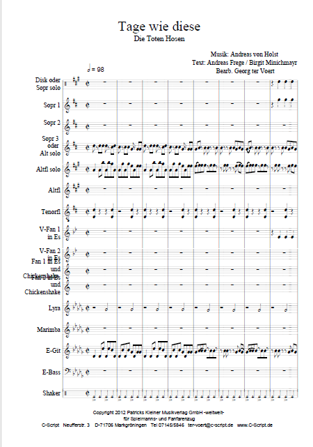 Tage wie diese (Hit der Toten Hosen)