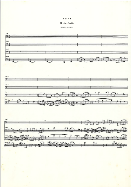 Kanon für 4 Fagotte