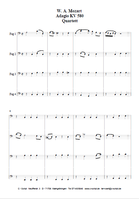 Quartett 580a Mozart