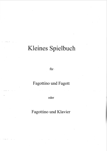 Kleines Spielbuch für Fagottino