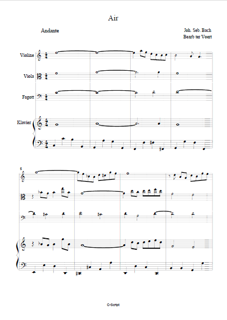 Air von Joh. Seb. Bach