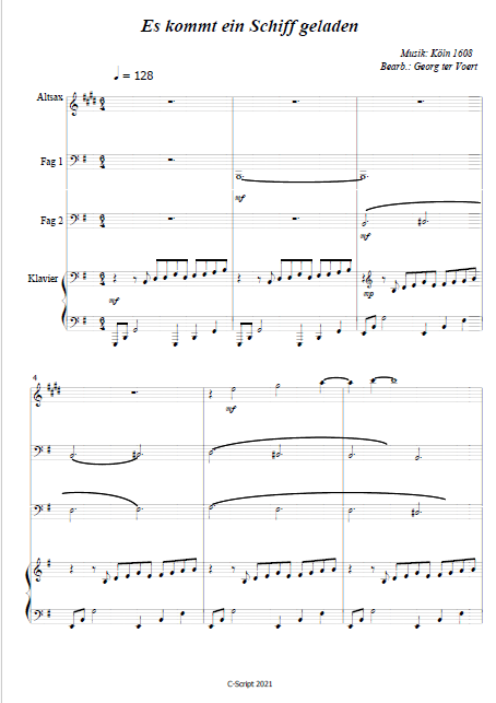 Es kommt ein Schiff geladen