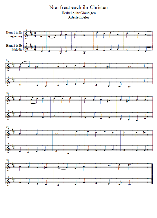 Nun freut euch ihr Christen (Adeste fideles)