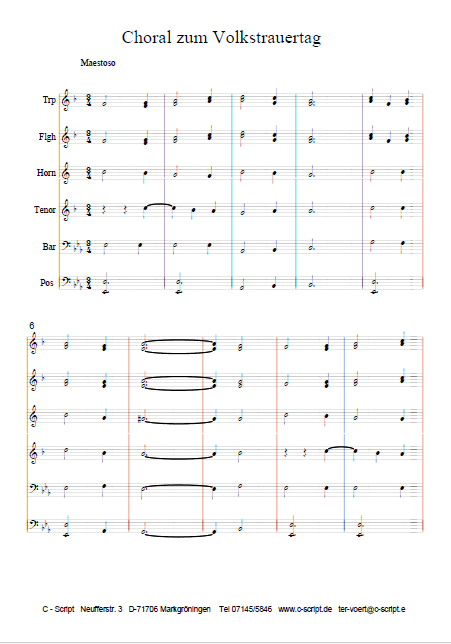 Festchoral zum Volkstrauertag