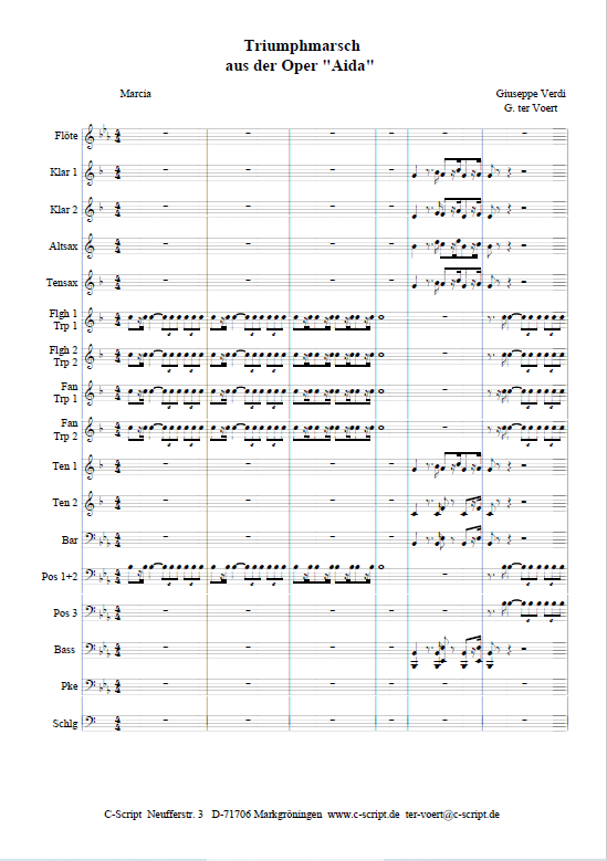 Triumph - Marsch aus Aida von G. Verdi
