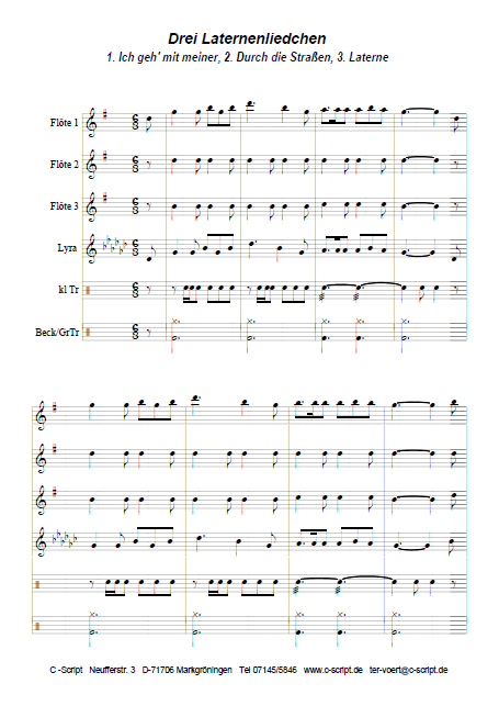 Drei Laternenliedchen