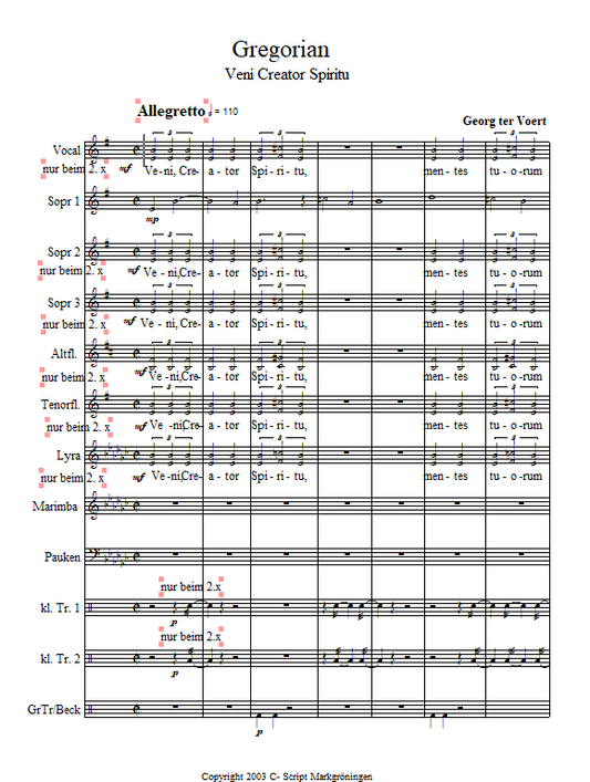 Gregorian  "Veni Creator Spiritu"""