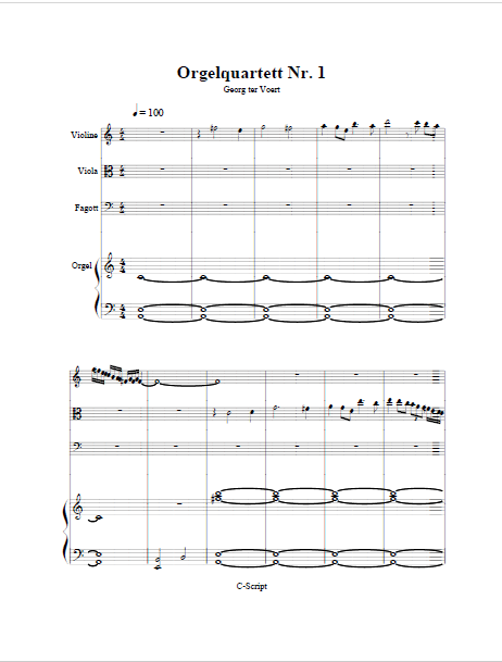Orgelquartett Nr 1