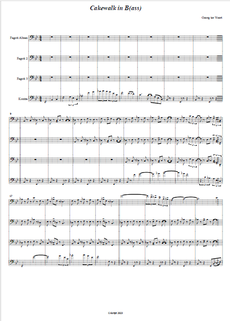 Cakewalk in Bass